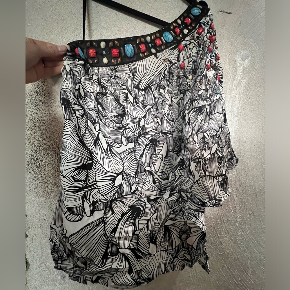 One shoulder dress shirt